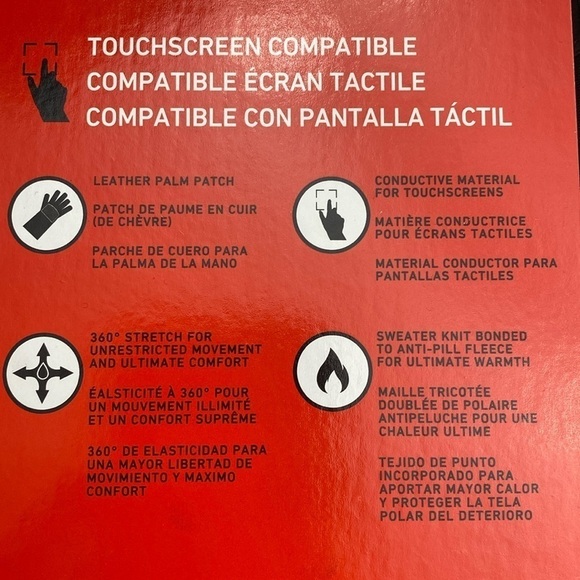 NWT Spyder Core Conduct Gloves 3M Thinsulate touchscreen compatible leather L - Picture 8 of 9